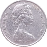 Монета Австралия 20 центов 1974