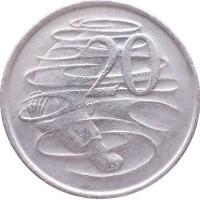 Монета Австралия 20 центов 1974