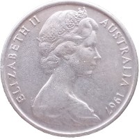 Монета Австралия 20 центов 1967
