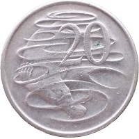 Монета Австралия 20 центов 1967