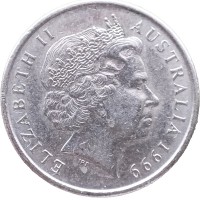 Монета Австралия 5 центов 1999