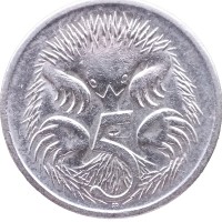 Монета Австралия 5 центов 1999