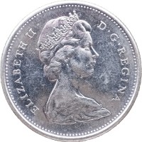 Монета Канада 25 центов 1978 Олень