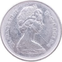 Монета Канада 25 центов 1971 Олень