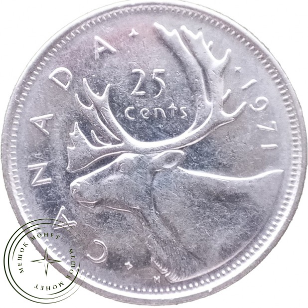 Канада 25 центов 1971 Олень — 937046327