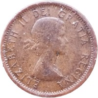 Монета Канада 1 цент 1957