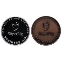 Турция 2,5 и 20 лир 2021 набор 2 монеты Турецкая футбольная суперлига Футбольный клуб Бешикташ