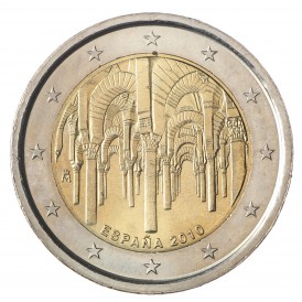 Монета Испания 2 евро 2010 Исторический центр в городе Кордова