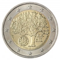 Монета Португалия 2 евро 2007 Председательство в ЕС