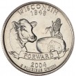 США 25 центов 2004 Висконсин