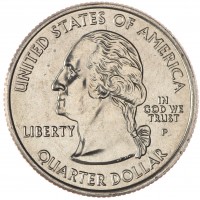 Монета США 25 центов 2004 Висконсин