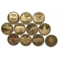Северная Корея набор 10 монет 10 вон 2011 горы Кымгансан