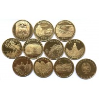 Северная Корея набор 10 монет 10 вон 2011 горы Кымгансан