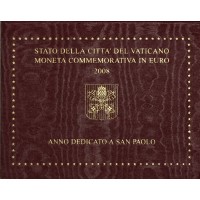 Монета Ватикан 2 евро 2008 2000 лет со дня рождения святого апостола Павла (буклет)