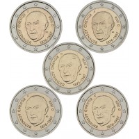 Германия 2 евро 2026 Конрад Аденауэр 5 монетных дворов