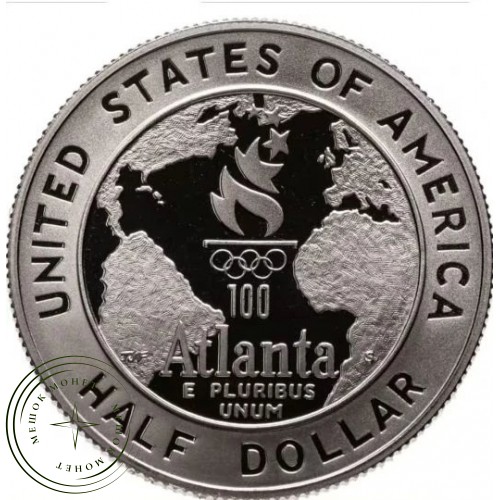 США 1/2 доллара 1995 XXVI летние Олимпийские Игры в Атланте 1996 - Бейсбол