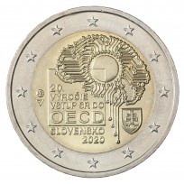 Монета Словакия 2 евро 2020 ОЭСР