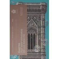 Монета Сан-Марино 2 евро 2017 750 лет со дня рождения итальянского художника и архитектора Джотто ди Бондоне (буклет)