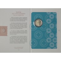 Монета Сан-Марино 2 евро 2017 750 лет со дня рождения итальянского художника и архитектора Джотто ди Бондоне (буклет)
