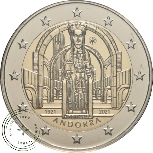 Андорра 2 евро 2021 100 лет коронации леди фон Меритксель
