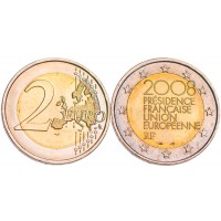 Монета Франция 2 евро 2008 Председательство в ЕС