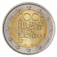 Монета Франция 2 евро 2008 Председательство в ЕС