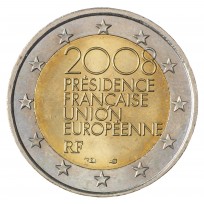 Монета Франция 2 евро 2008 Председательство в ЕС