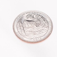 Монета США 25 центов 2017 Национальные водные пути Озарк