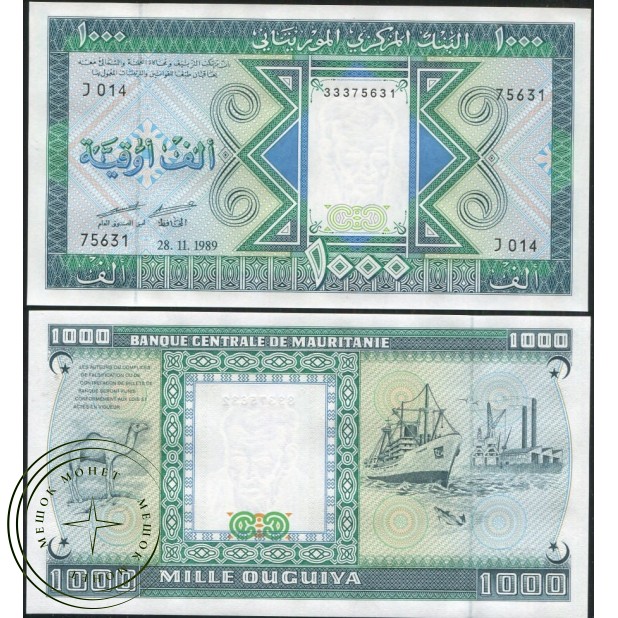 Мавритания 1000 угий 1989 — 937045795