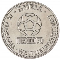 Жетон SHELL — Мехико 70 футболист Бернд Пацке