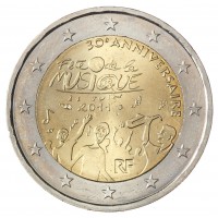 Монета Франция 2 евро 2011 Праздник музыки