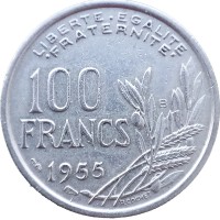 Франция 100 франков 1955