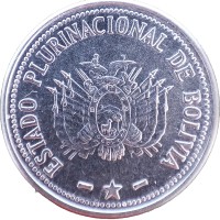 Монета Боливия 20 сентаво 2010