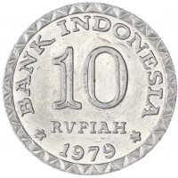 Монета Индонезия 10 рупий 1979