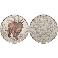 Монета Австрия 3 евро 2021 Стиракозавр