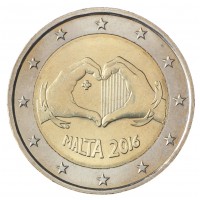 Монета Мальта 2 евро 2016 Дети и солидарность: Любовь