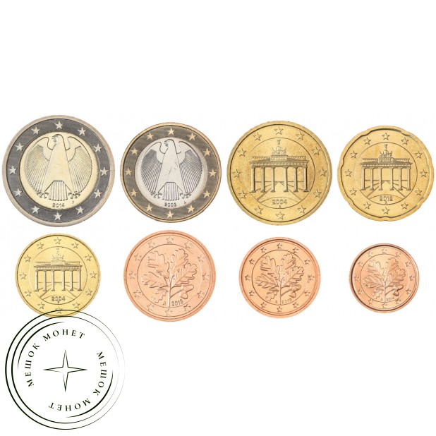 Германия набор монет евро 2003-2014 (8 шт)