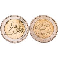 Португалия 2 евро 2012 10 лет наличному обращению евро