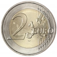 Монета Германия 2 евро 2018 100 лет со дня рождения 5-го федерального канцлера ФРГ Гельмута Шмидта