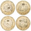 Мексика 20 песо 2026 Набор 4 монеты Чемпионат мира по футболу
