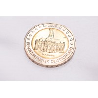 Монета Германия 2 евро 2009 Саар (Церковь Людвига в Саарбрюккене)