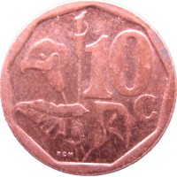 Монета ЮАР 10 центов 2018