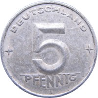Германия (ГДР) 5 пфеннигов 1952