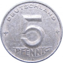 Монета Германия (ГДР) 5 пфеннигов 1952