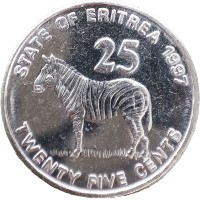 Эритрея 25 центов 1997