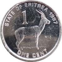 Монета Эритрея 1 цент 1997