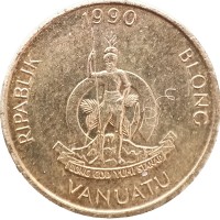 Монета Вануату 1 вату 1990