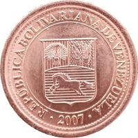 Монета Венесуэла 5 сентимо 2007