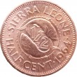 Сьерра-Леоне 1/2 цента 1964