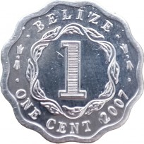 Монета Белиз 1 цент 2007